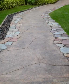 Pathway in the garden Foto stock