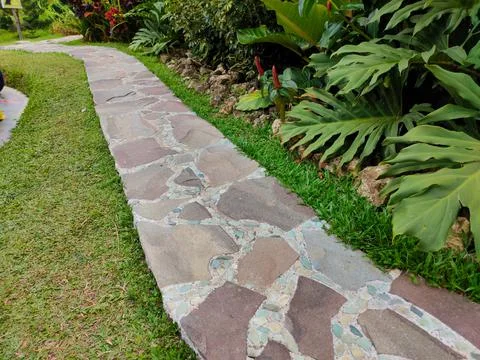 Pathway on the garden Stock Photos