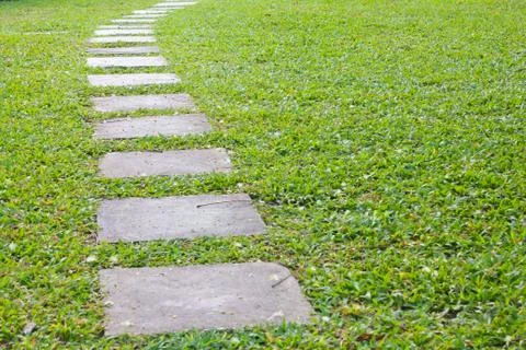 Pathway garden stone Stock Photos