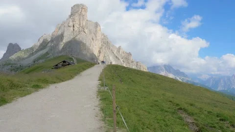 Pathway to high mountain Stock Footage 177479746