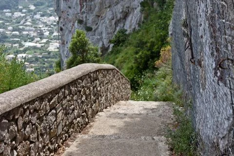 Pathway on the Isle of Capri Stock Photos