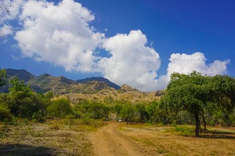 Pathway to Mountain Scenery Stock Photos
