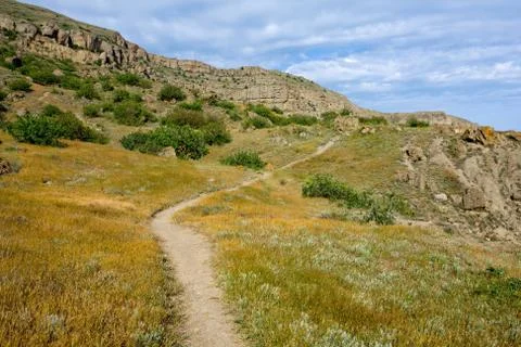 Pathway in mountains Stock Photos