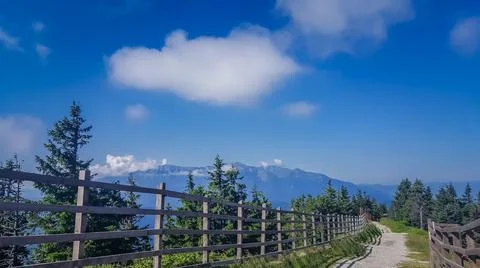 Pathway in the mountains Stock Photos