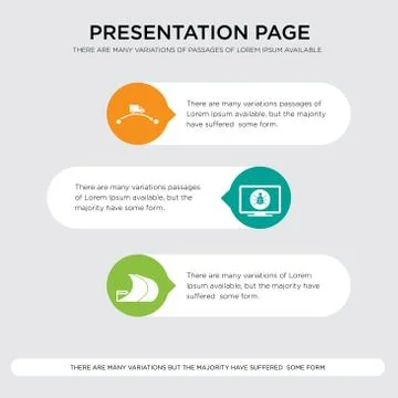 Pathway, software bug, dispatch presentation design template in orange, green Stock-Illustration