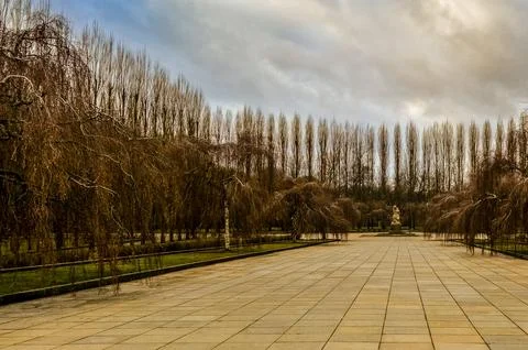 Pathway at Soviet War Memorial Treptower Park Berlin. Stock Photos