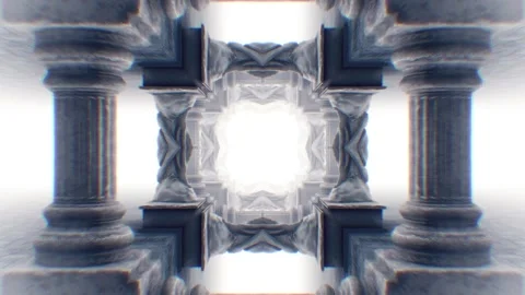 Pathway Of Stone Pillars Stock Footage 264322071