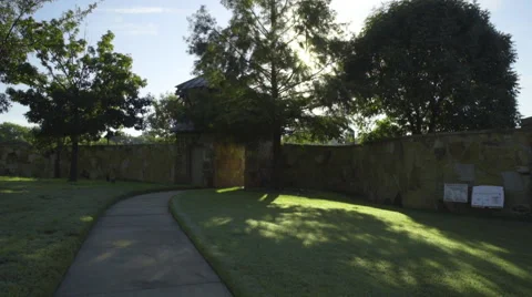 Pathway in Texas housing development Stock Footage 68503014