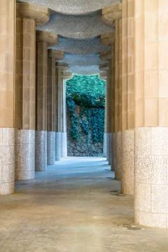Pathway through columns Stock-Fotos