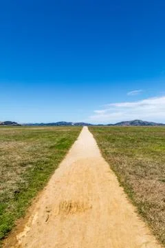 A Pathway Through Fields Stock Photos