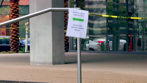 Pathway Under Construction Sign Stock Footage 237842245