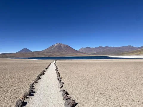 Pathway to the volcano Fotos de archivo