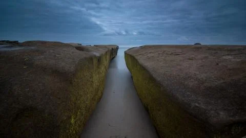 Pathway to the water Stock Photos