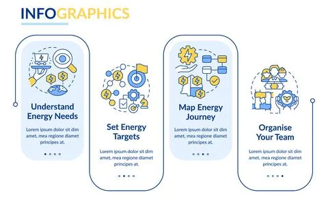 Pathways to energy strategy rectangle infographic template 스톡 일러스트