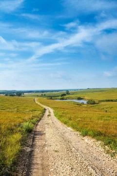 Pathways through the flint hills 스톡 사진