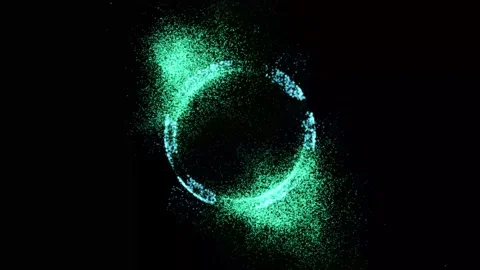 Paticular background effect.Particles abstract light motion titles backgrou.. Video stock 265396061