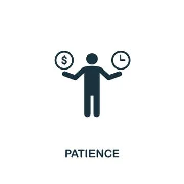 Patience creative icon. Simple element illustration. Patience concept symbol Stock Illustration