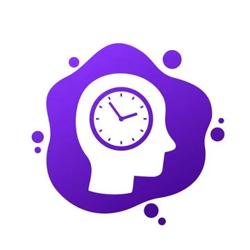 Patience vector icon with a clock Stock Illustration