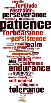 Patience word cloud Stock Illustration