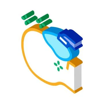 Patient anesthesia isometric icon vector illustration イラスト素材