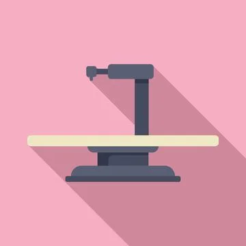 Patient bed examination icon flat vector. Review survey Illustrazione stock