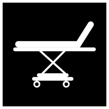 Patient bed icon design Stock Illustration