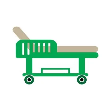 Patient bed icon Stock Illustration