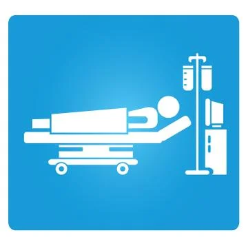 Patient bed Stock Illustration