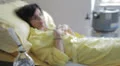 patient with cancer in hospital - sad and depressed woman with lung cancer HD Footage