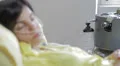 patient with a cancer is sleeping in a hospital bed - sad wake up HD Footage
