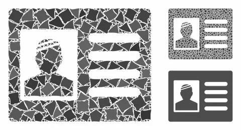 Patient card Composition Icon of Bumpy Pieces Illustrazione stock