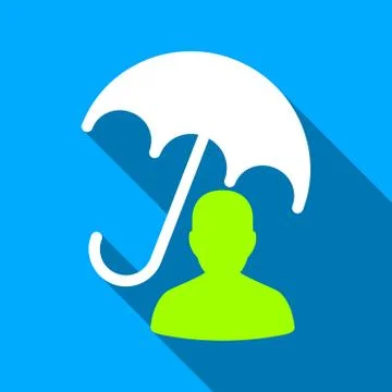 Patient Care Flat Long Shadow Square Icon Stock Illustration