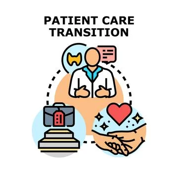 Patient care transition program planning healthcare support イラスト素材