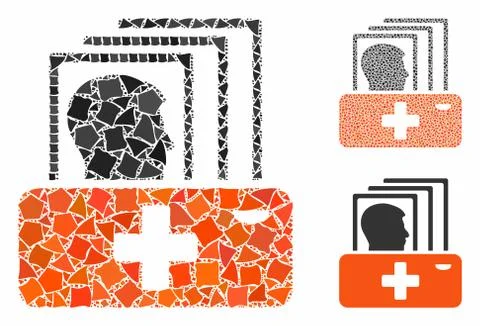 Patient catalog Composition Icon of Humpy Elements Stockillustratie
