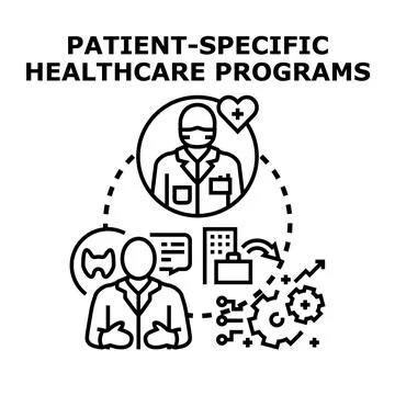 Patient centric healthcare programs for personalized future Illustrazione stock