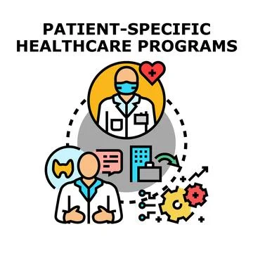 Patient centric healthcare programs for personalized future Stock Illustration