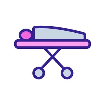 Patient on the couch icon vector. Isolated contour symbol illustration Stock-Illustration