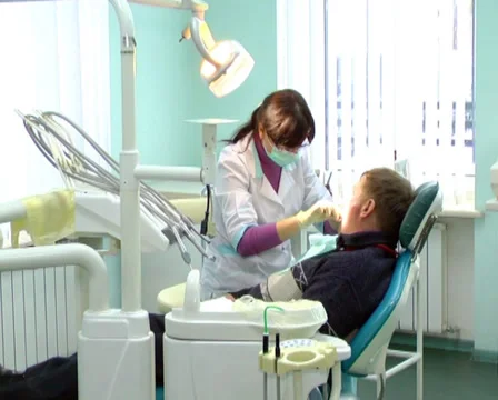 Patient at the dentist 1 Stock Footage 35015282