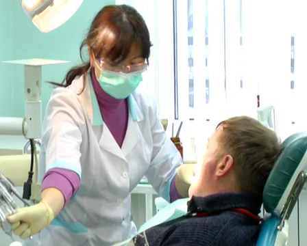Patient at the dentist 2 Stock Footage 35015448