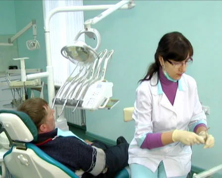 Patient at the dentist 3 Stock Footage 35015227