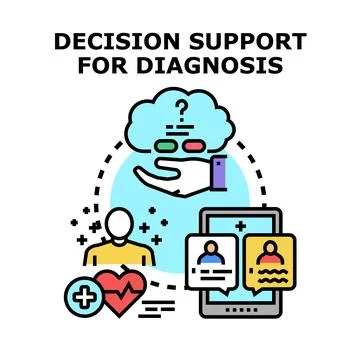 Patient diagnosis decision support vector concept 库存插图