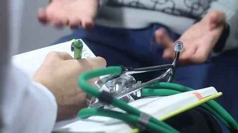 Patient at the doctor's office Stock Footage 86690621