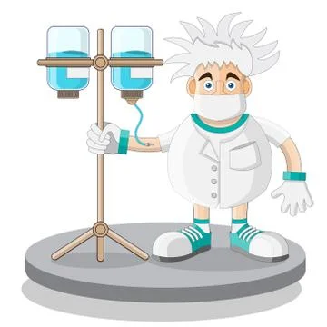 A patient with a drop counter. Stock Illustration