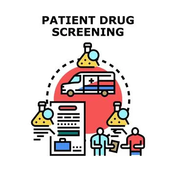 Patient drug screening procedure vector illustration concept Stock Illustration