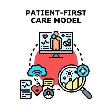 Patient first care model concept illustration Stock Illustration