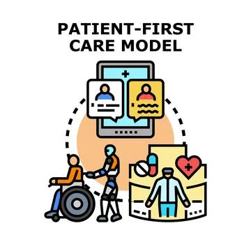 Patient first care model vector concept Stock Illustration