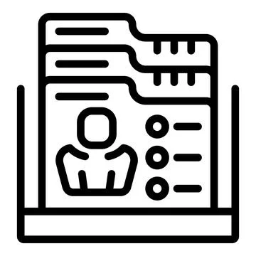 Patient folder icon outline vector. Medical office Ilustração Stock