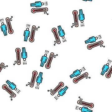 Patient high temperature vector seamless pattern 스톡 일러스트
