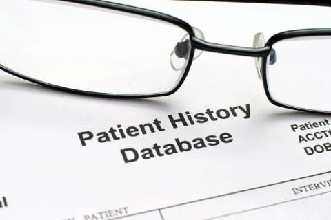 Patient history database Stock Photos