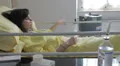 patient in hospital has a respiratory disease - lung cancer - depression HD Footage
